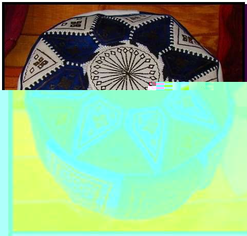 Blue Marrakech pouffe